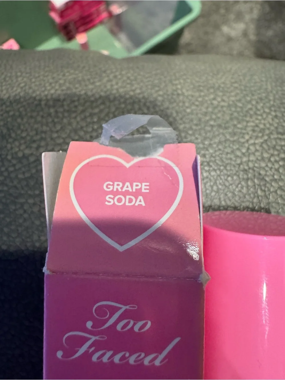 Too Faced Pink Kissing Jelly Lip Gloss. Grape Soda